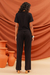 Calça Com Bolso Chapado Preto - loja online