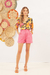 Short Com Pregas De Algodão Pink - comprar online