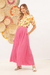 Saia Cropped Texturizada Rosa