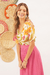 Saia Cropped Texturizada Rosa - comprar online