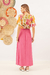 Saia Cropped Texturizada Rosa - Munny
