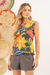 Blusa Lírios Azul Marinho na internet