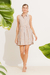 Vestido Listrado Chemise Caqui na internet