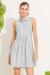 Vestido Listrado Chemise Azul - comprar online
