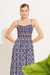 Vestido Cropped Cristais Azul - comprar online