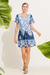 Vestido Curto Calêndula Azul - Munny