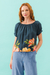 Blusa Lírio Azul Marinho