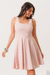 Vestido Godê Com Nesgas Rosa na internet