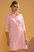 Vestido Texturizado Chemise Rosa - Munny