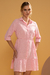 Vestido Texturizado Chemise Rosa na internet