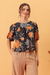 Bata Dança Das Flores Azul Marinho - comprar online