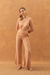 Calça Com Fivela De Bambu Nude - comprar online