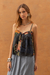 Regata Flores Orientais Azul Marinho - comprar online