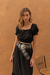 Cropped Texturizado Preto na internet