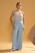 Calça pantalona c/ amarração Azul - comprar online