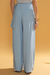Calça pantalona c/ amarração Azul - Munny