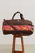 Bolsa De Viagem Faixa Em Lona Jardim Listrado Marrom - comprar online