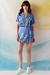 Short-saia Joia Rara Azul