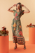 Vestido Cropped Dança Das Flores Verde na internet