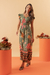 Vestido Cropped Dança Das Flores Verde - comprar online