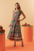 Vestido Cropped Sonho De Flor Petróleo na internet