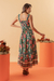 Vestido Cropped Sonho De Flor Petróleo - loja online