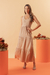 Vestido Cropped De Linho Bege na internet