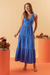Vestido Cropped De Linho Azul - comprar online