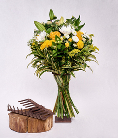 KIT PÁSCOA BUQUÊ ESPECIAL AMARELO E BRANCO - loja online