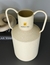 Vaso Jarro Decorativo Alto Metal Creme 16,5x16,5x36,5 cm - Espaço Fino Design