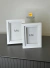 Kit Porta Retrato Adorno Pequeno e Medio Madeira Branco na internet