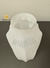 Vaso Jarro Médio Branco Leitoso Decorativo Vidro Textura P - Espaço Fino Design