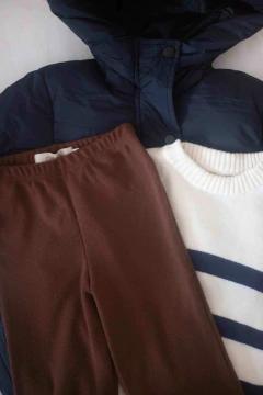 Combo SW Rayado Azul + Oxford Lanilla Latte + Campera Snow Azul - comprar online
