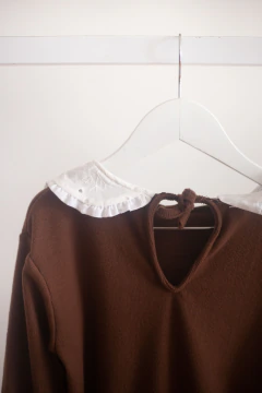 Imagen de Conjunto Lanilla Broderi Buzo + Oxford Latte