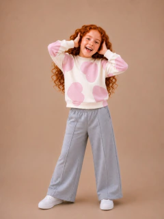 Pantalón Alforza Frisa Gris