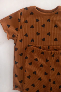 Conjunto Morley Corazones Chocolate - comprar online