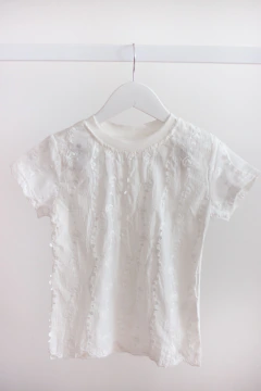 Remera Broderi Blanca 4145