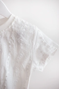 Remera Broderi Blanca 4145 - comprar online
