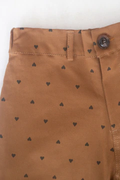 Conjunto Remera Moños Lila + Pantalón Gabardina Choco - tienda online