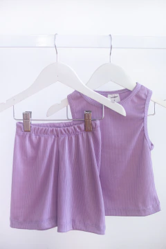 Set Musculosa + Biker Lila en internet