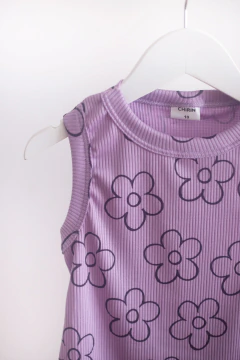 Set Morley Musculosa + Biker Flor Lila - CHIRIN