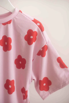 Set Remeron y Biker Flor Roja - CHIRIN