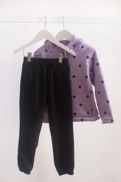 Conjunto Camperita Lila + Bostón Negro