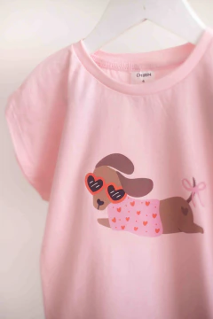 Remera Perro Salchicha Lentes - comprar online