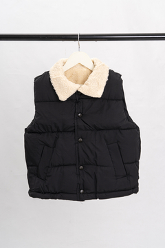 Chaleco Corderito Negro - comprar online