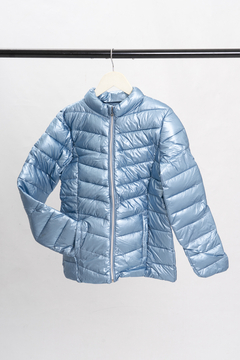 Campera Metalizada Celeste - comprar online