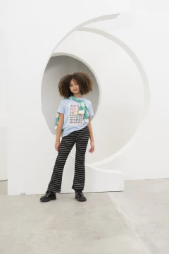 Calza OXFORD Rayada Negra - CHIRIN