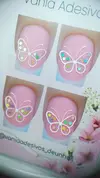 Borboletas brancas com glitter