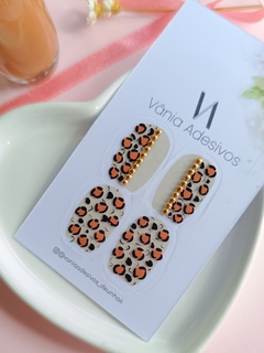 Animal print de luxo/laranja escuro