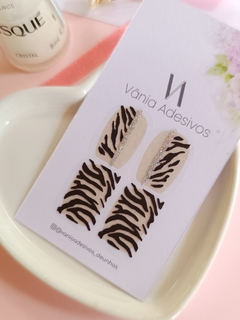 Animal print zebrinha com glitter